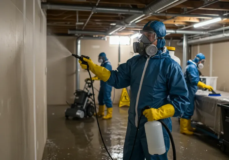 Basement Sanitization and Antimicrobial Treatment process in Mount Olivet, KY